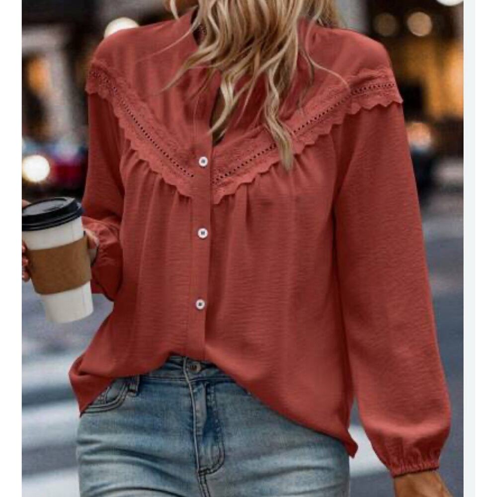 Women’s Blouse SHEIN Rust Size Large